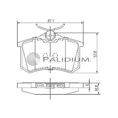 PALIDIUM P1-1172 BRAKE PADS BACK GOLF/A3 1J0 698 1 GOLF/A3 1J0 698 151D GOLF/A3 1J0 698 151D Berlingo 08-/C4 14-/Partner 11-